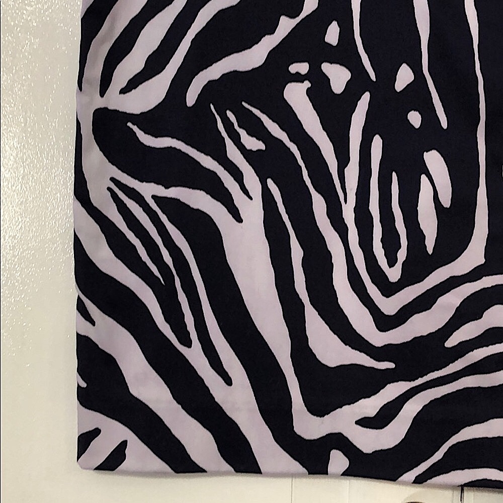 NWOT Navy & Lavender Zebra Print Pencil Skirt - Picture 2 of 7